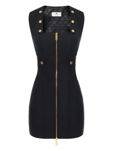 Elisabetta Franchi vestido corto con botones de joya