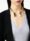 Elisabetta Franchi sculpted necklace - Gold