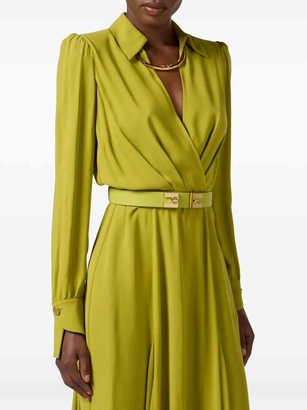 Elisabetta Franchi Riem met logoplakkaat Groen