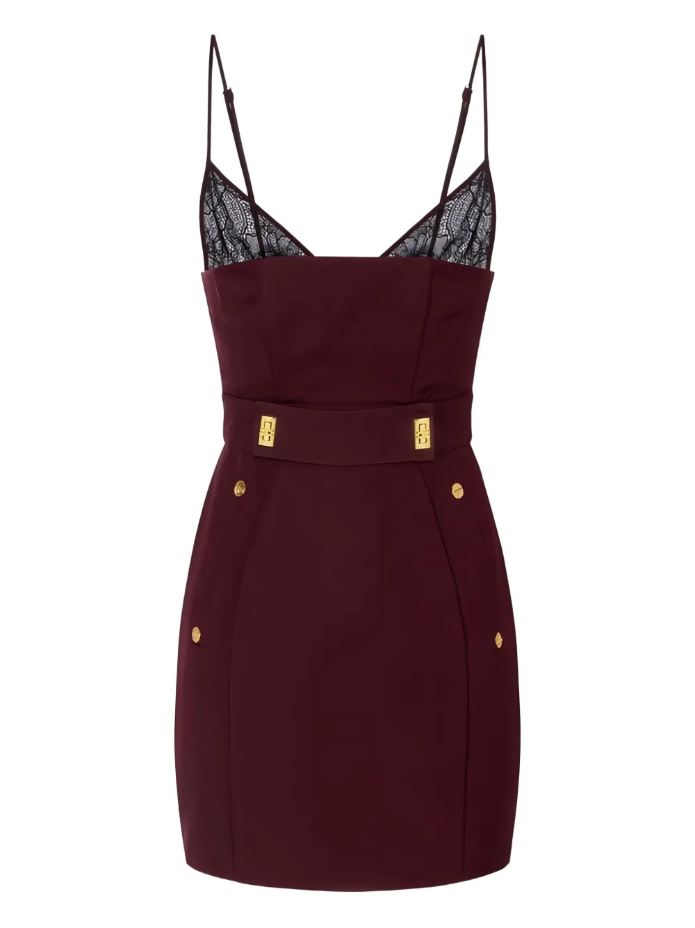 Elisabetta Franchi Lace-detailed Mini Dress In Red