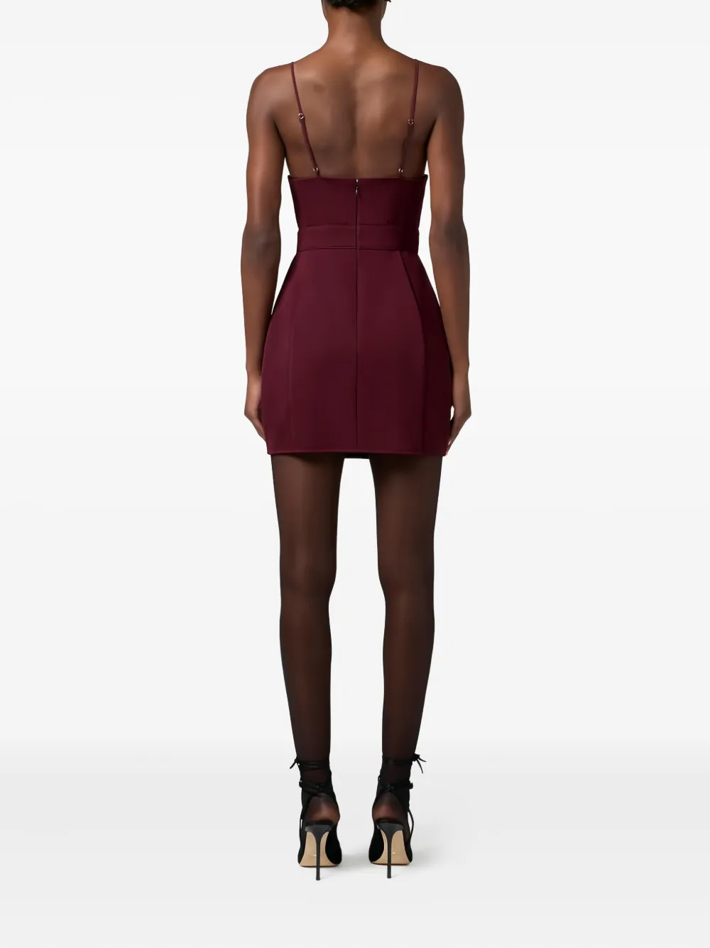 Elisabetta Franchi Lace-detailed Mini Dress In Red