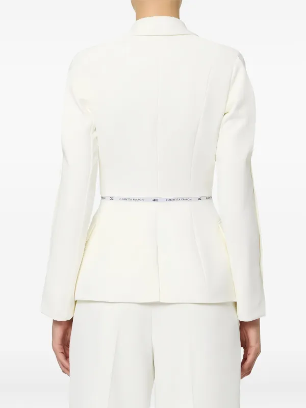 Elisabetta Franchi ロゴ ジャケット | ホワイト | FARFETCH JP