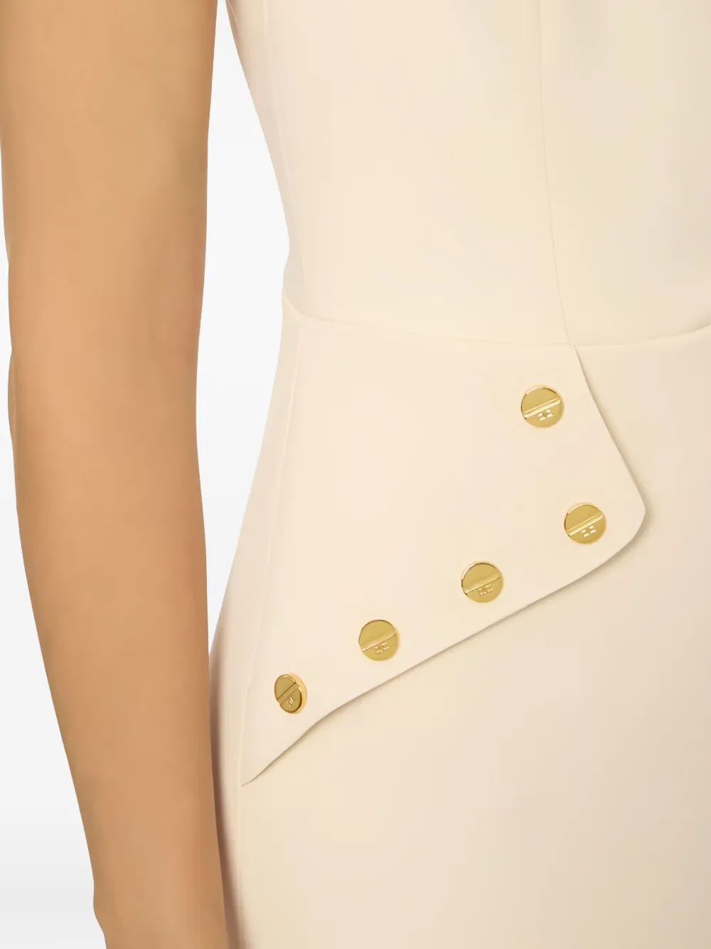 Elisabetta Franchi Peak-lapel Mini Dress In Neutral
