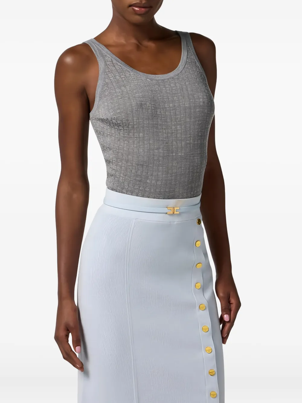 Elisabetta Franchi Riem met haak logo Blauw