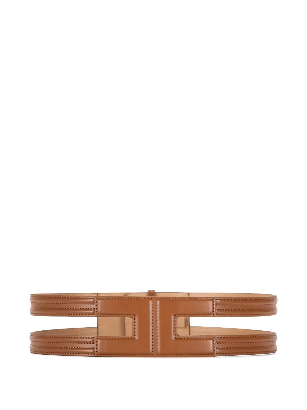 Elisabetta Franchi cut-out logo belt | Brown | Image 1