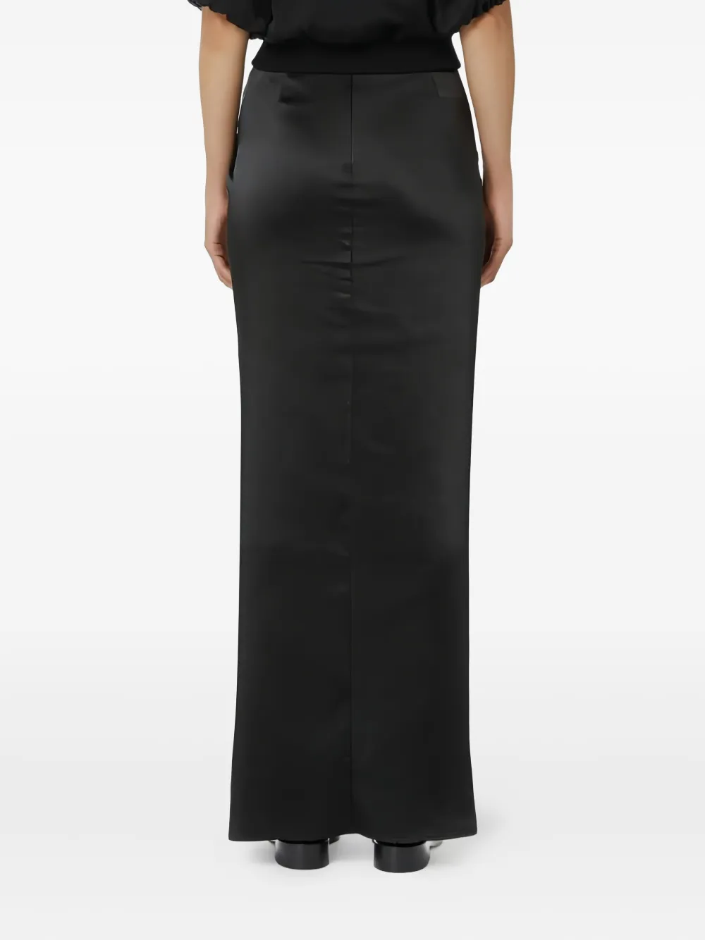 Elisabetta Franchi Slit Maxi Skirt In Black