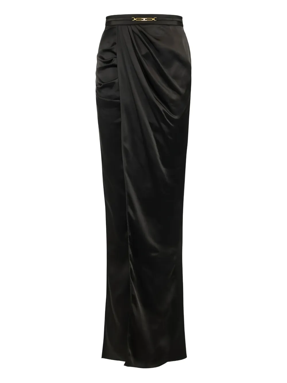 Elisabetta Franchi Slit Maxi Skirt In Black