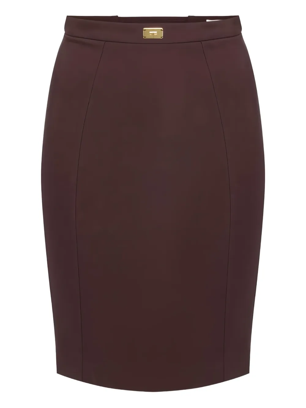 Elisabetta Franchi logo-plaque criss-cross skirt | Purple | Image 1
