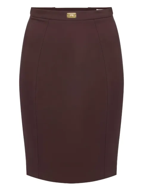 Elisabetta Franchi logo-plaque criss-cross skirt
