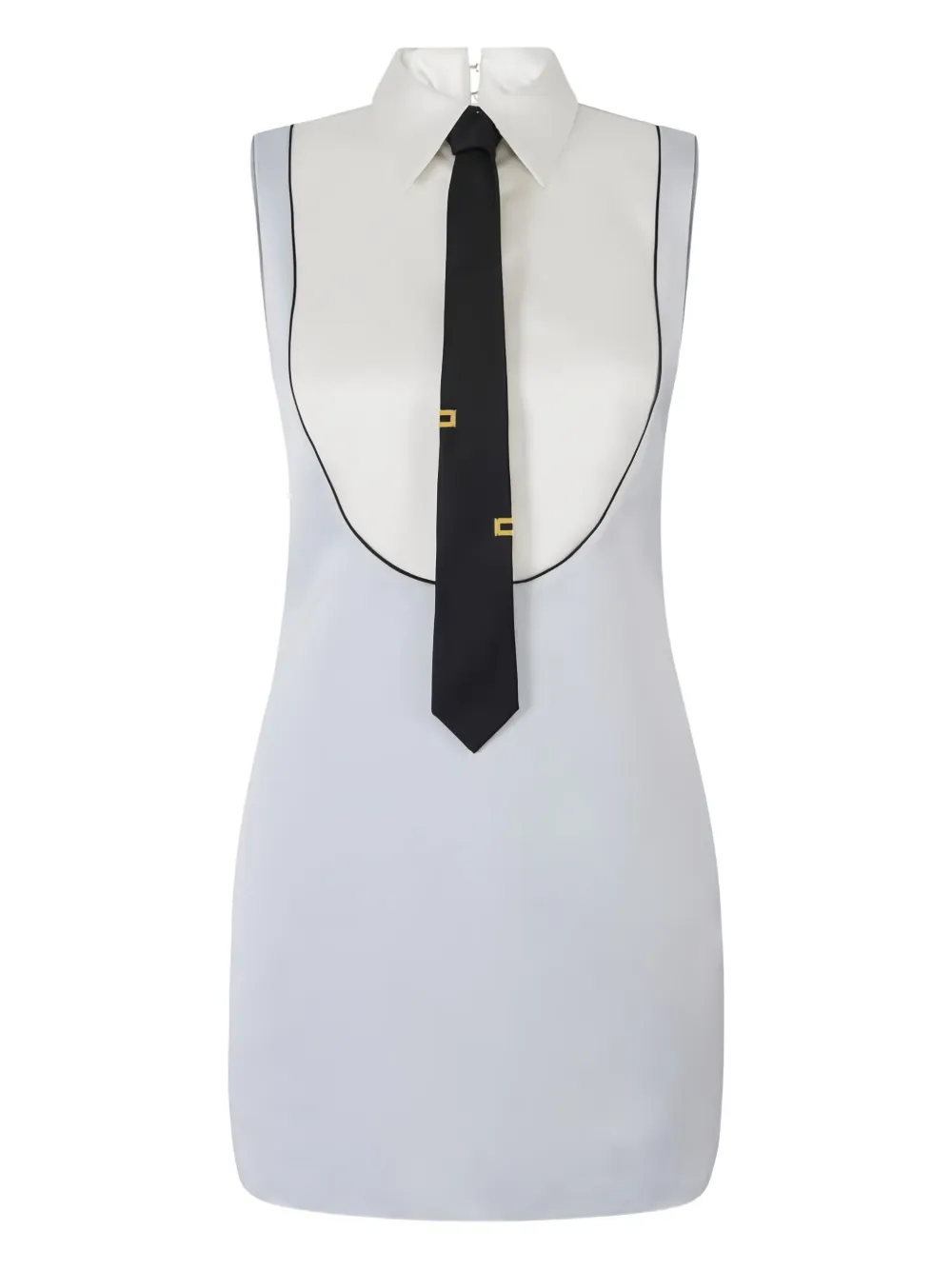 Elisabetta Franchi tie collar mini dress | Blue | Image 1