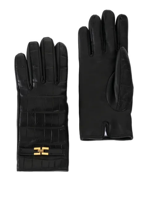 Elisabetta Franchi guantes con logo estampado