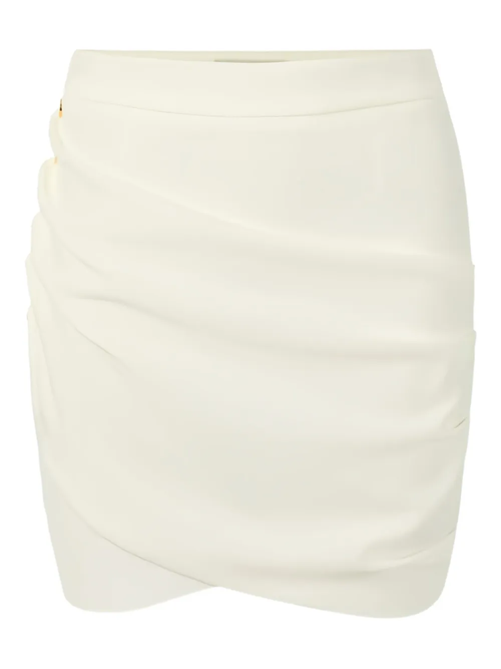 Elisabetta Franchi draped logo-button skirt | White | Image 1