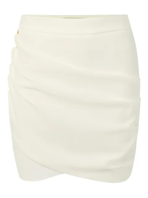Elisabetta Franchi draped logo-button skirt