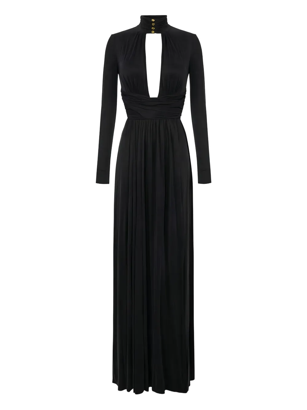 Elisabetta Franchi Red Carpet draped crossover dress | Black | Image 1