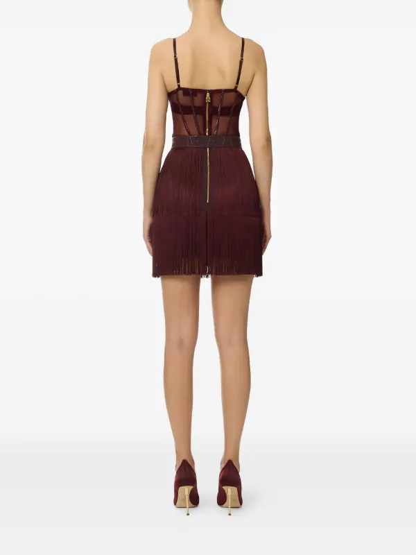 floral-appliqué dress
