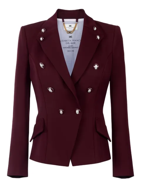 Elisabetta Franchi double-breasted enamelled-buttons blazer