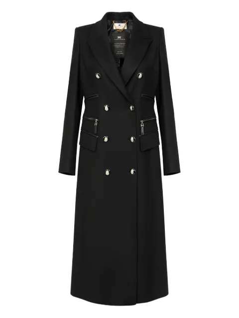 Elisabetta Franchi enamelled button double-breasted coat