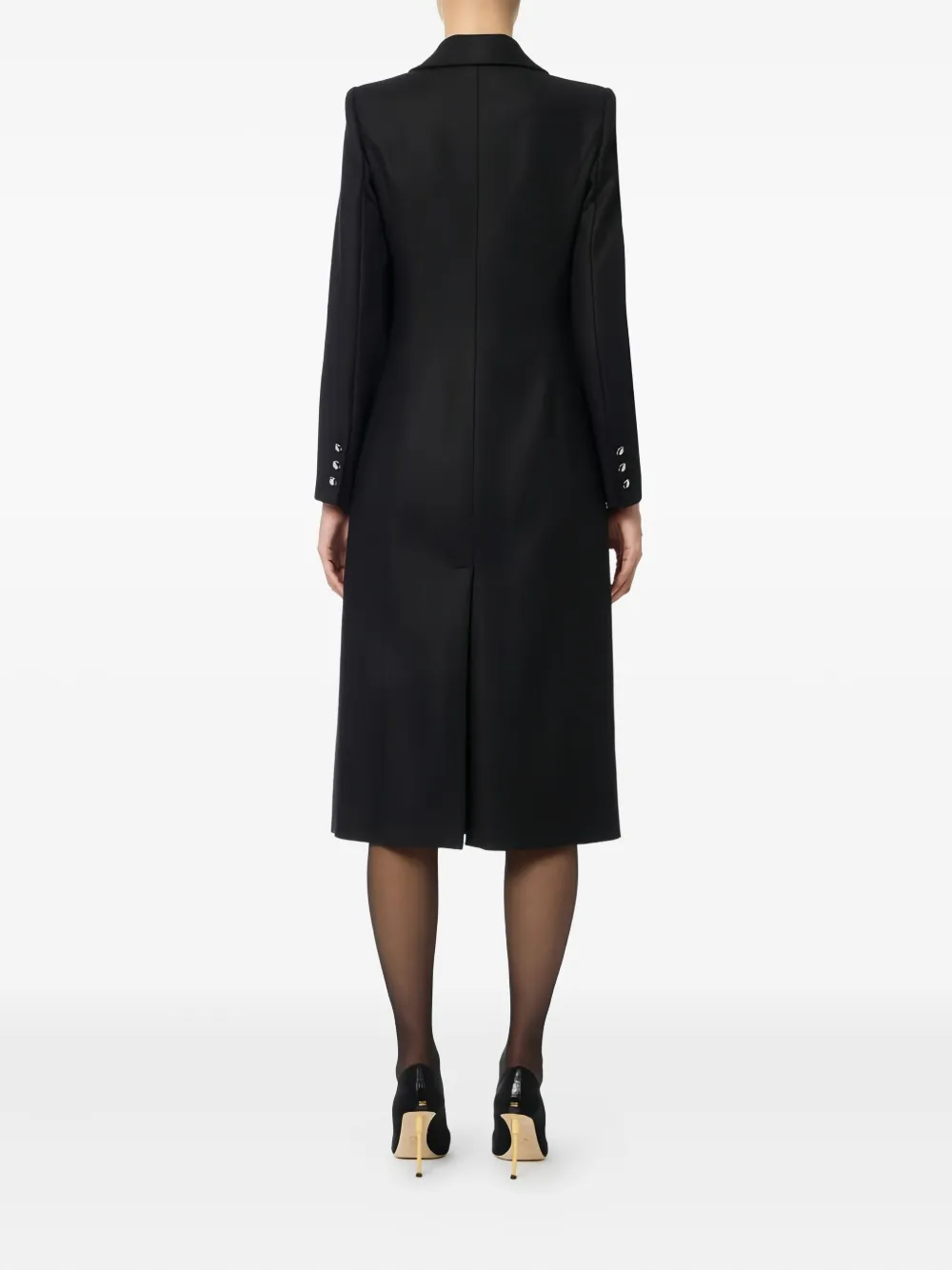 Elisabetta Franchi Jas met dubbele rij knopen en email Zwart