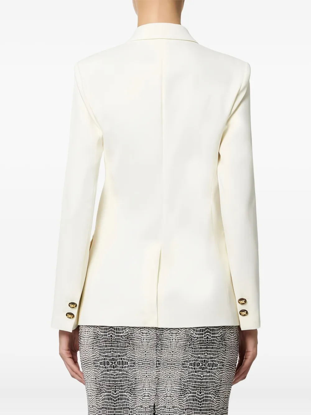 Elisabetta Franchi Pocket Square Single-breasted Blazer In White