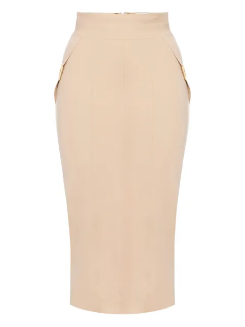 Elisabetta Franchi falda con logo y costuras