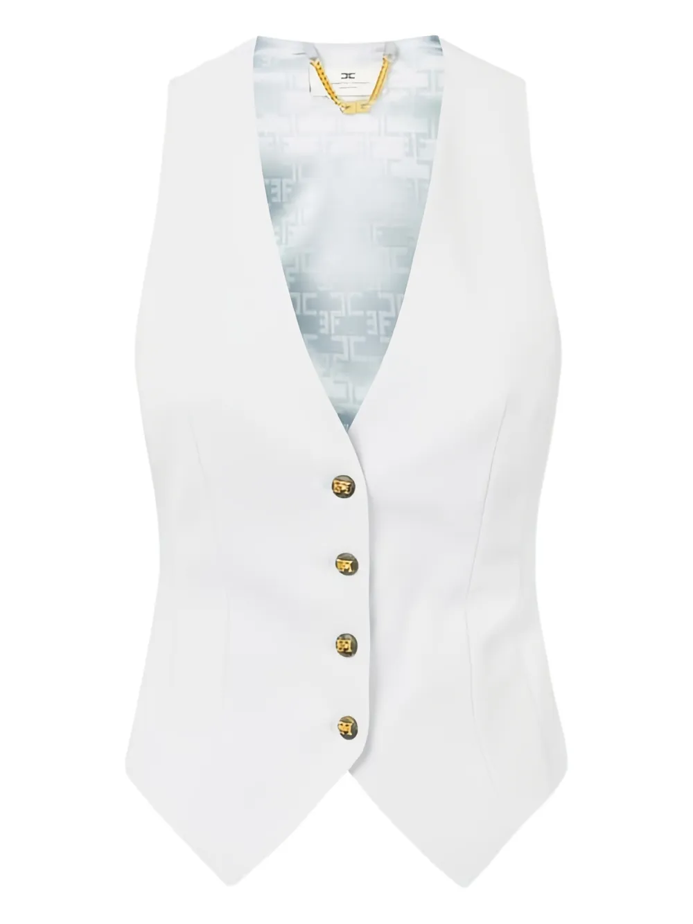Elisabetta Franchi Button-fastening Waistcoat In White
