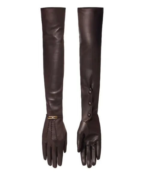 Elisabetta Franchi guantes con detalle de joya