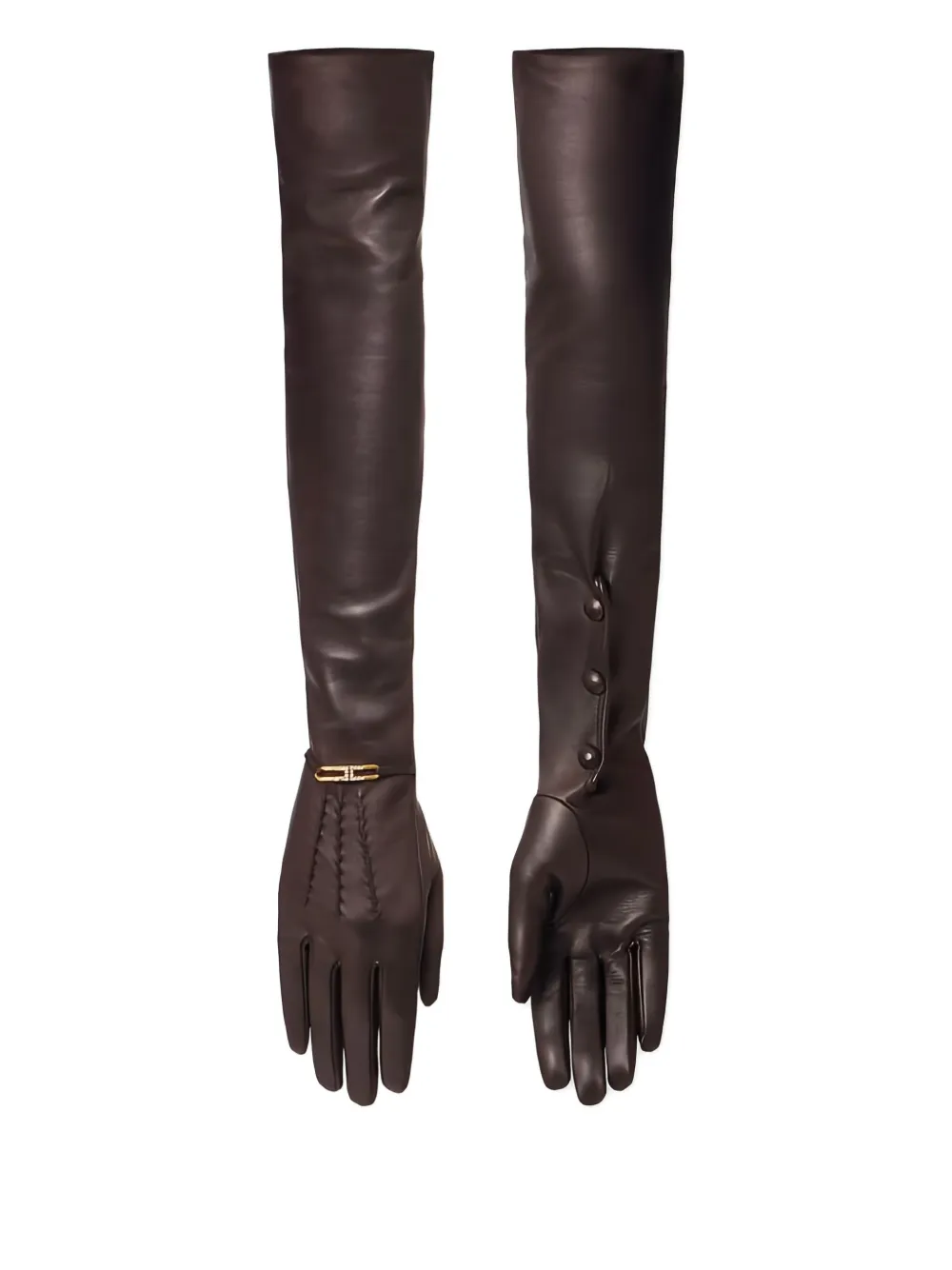 Elisabetta Franchi jewel detail nappa leather gloves | Image 2