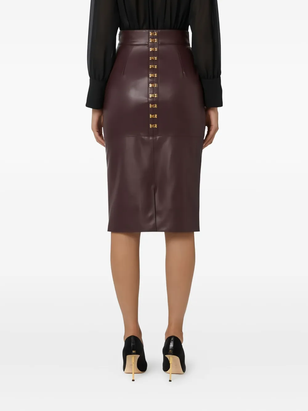 Elisabetta Franchi Kokerrok met gesp Rood