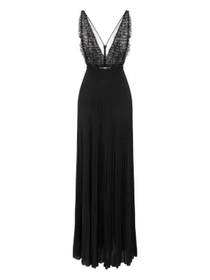Elisabetta Franchi open-back Jersey Maxi Dress | Brown | FARFETCH UZ