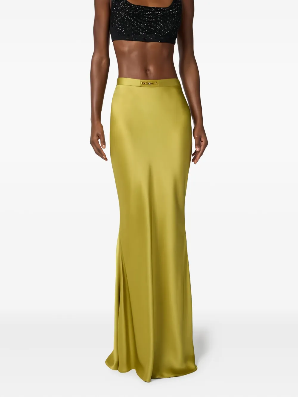 Elisabetta Franchi Maxi-rok met logodetail Groen