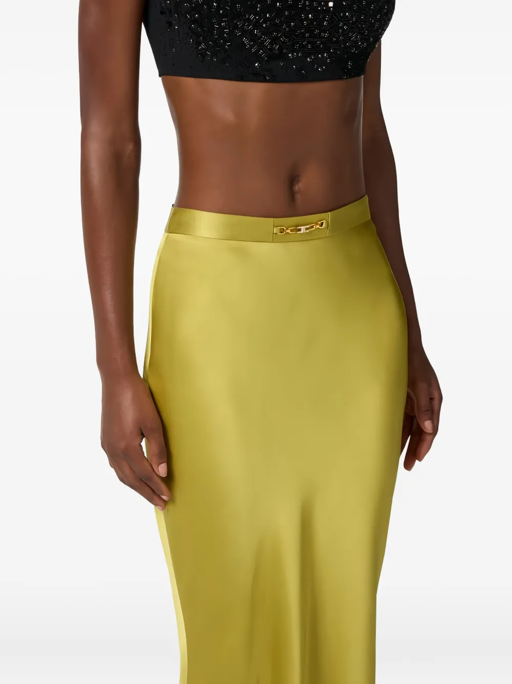 Elisabetta Franchi Maxi-rok met logodetail Groen