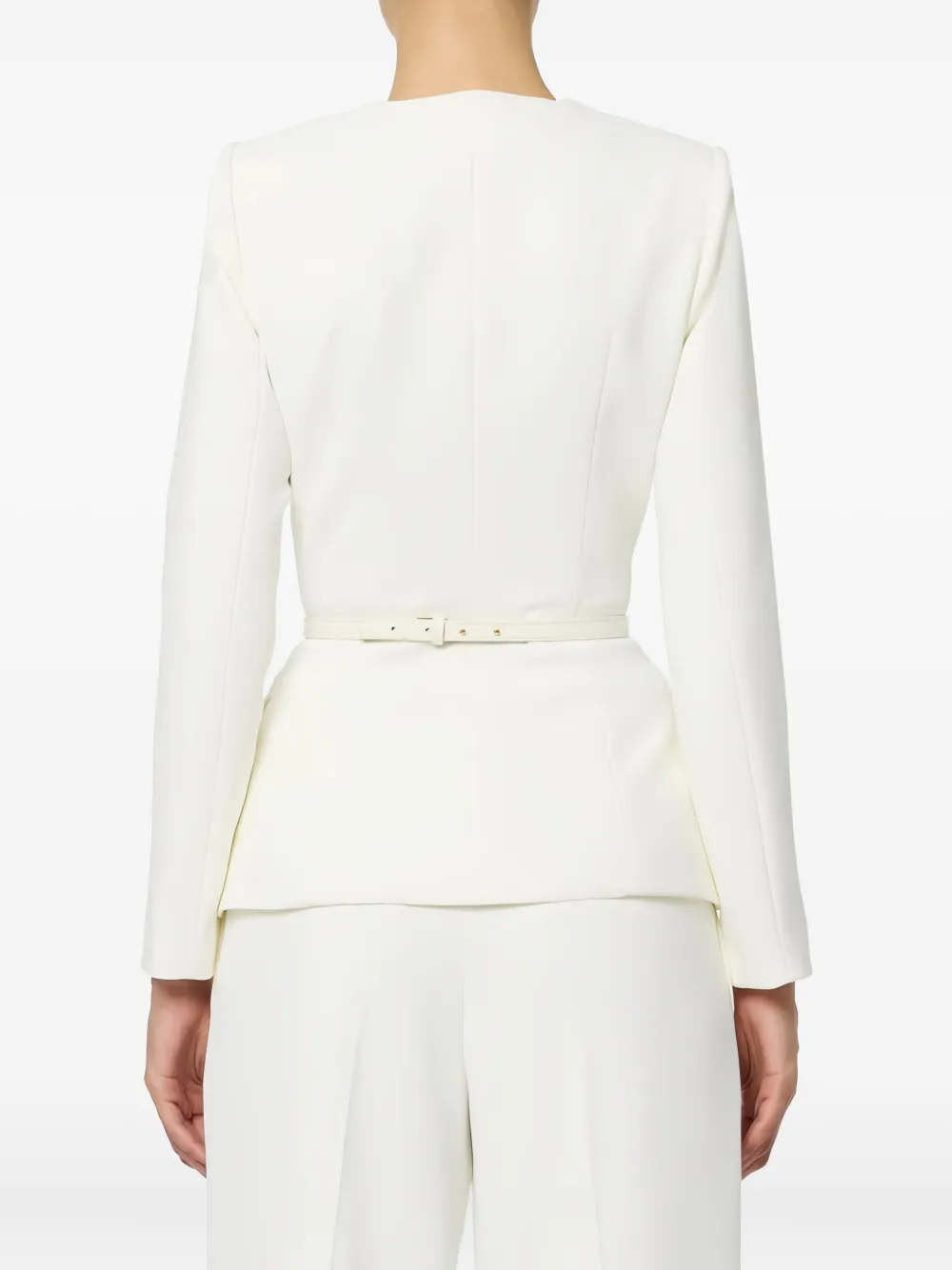 Elisabetta Franchi Flap-pocket Jacket In White
