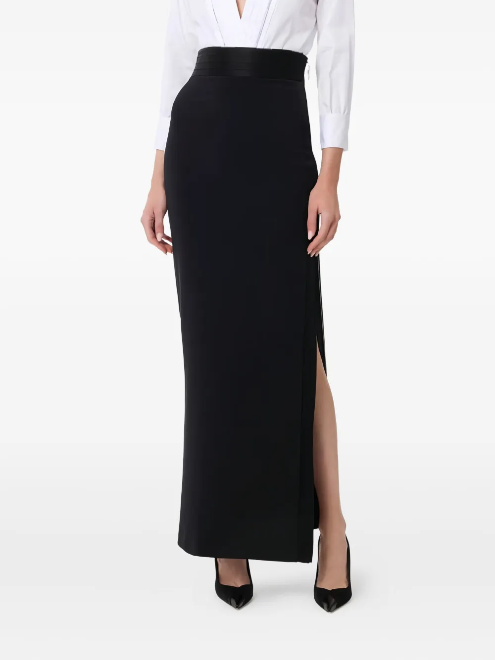Elisabetta Franchi satin-detail long skirt | Full Skirts | Image 2