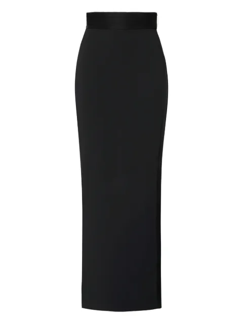 Elisabetta Franchi satin-detail long skirt