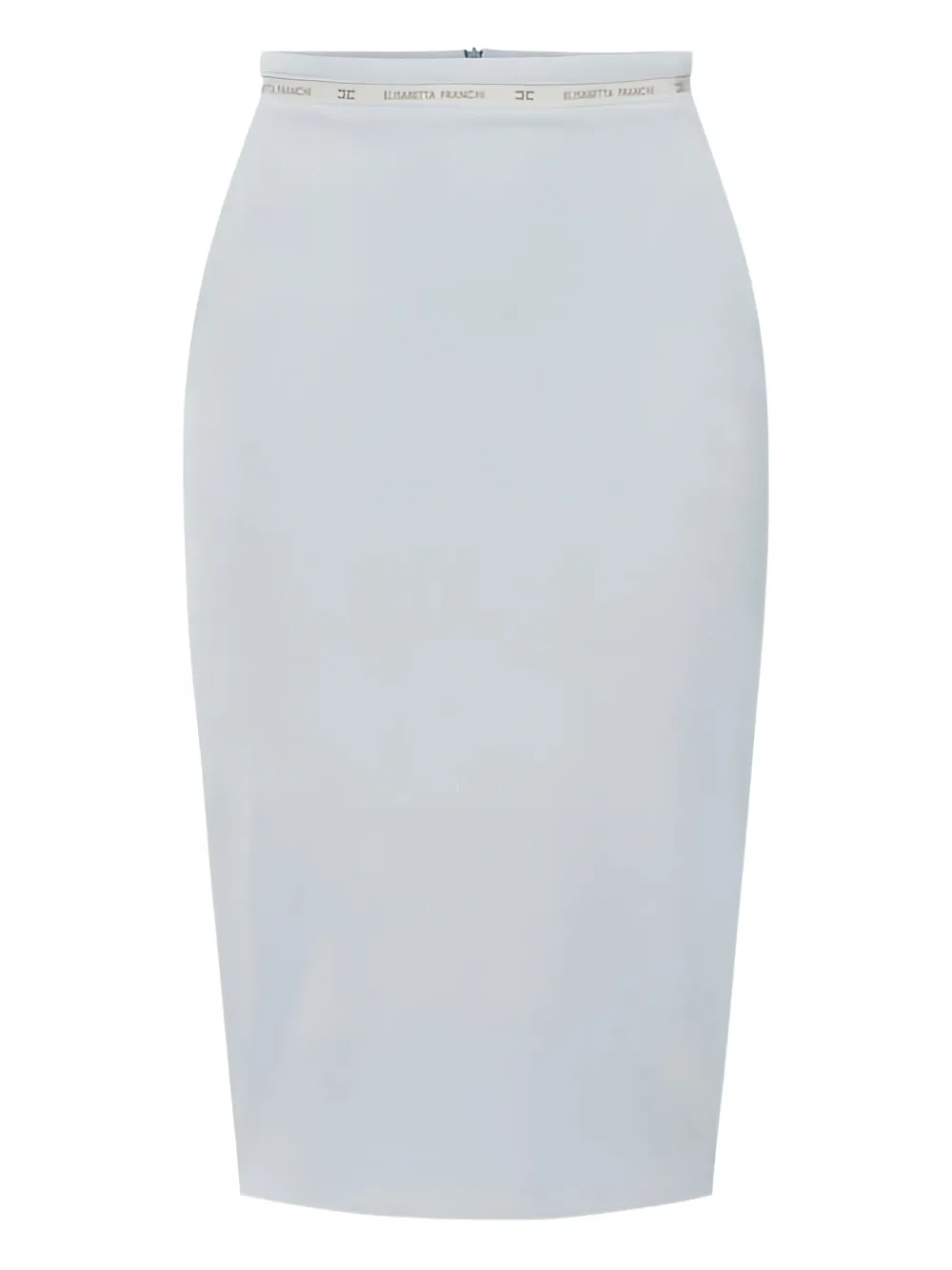 Elisabetta Franchi logo-waistband mid skirt | Blue | Image 1