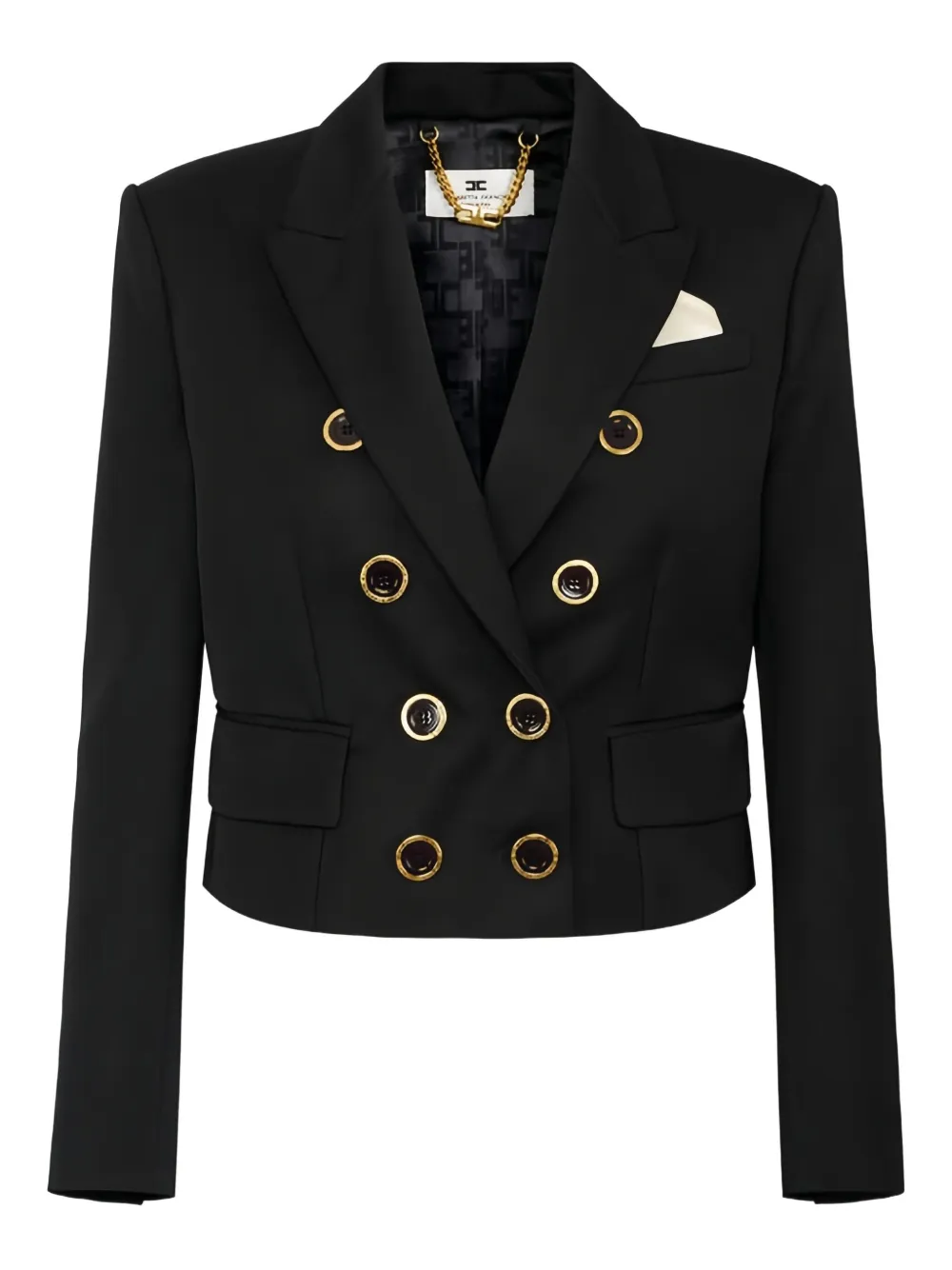 Elisabetta Franchi Peak-lapels Blazer In Black