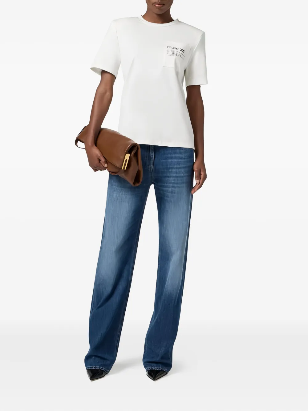 Elisabetta Franchi playera con bolsillo en el pecho | Playeras y jerséis | Image 2