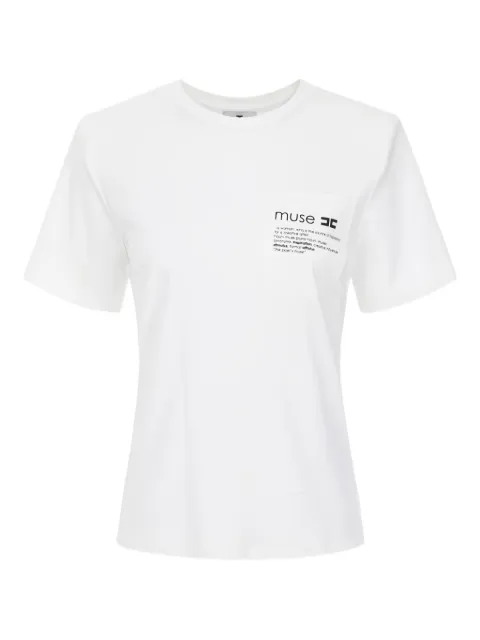 Elisabetta Franchi playera con bolsillo en el pecho