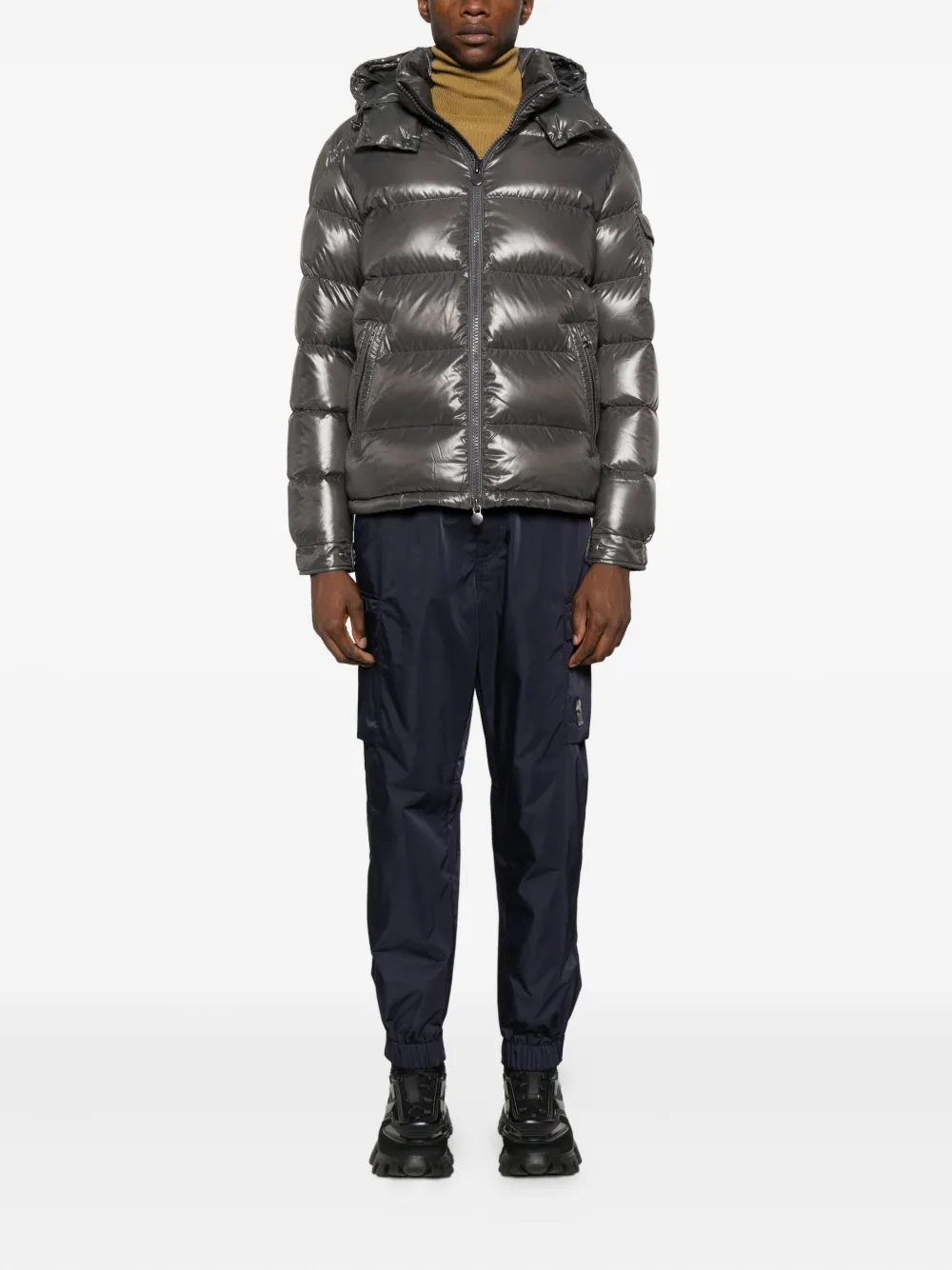 Moncler Grenoble drawstring-waist cargo trousers - Blauw