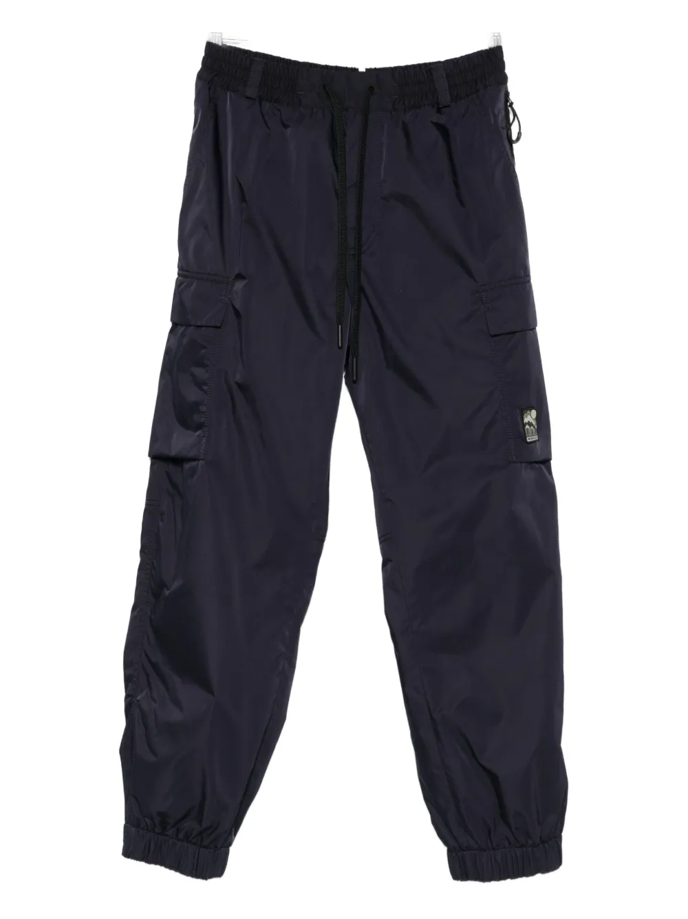 Moncler Drawstring-waist Cargo Trousers In Blue