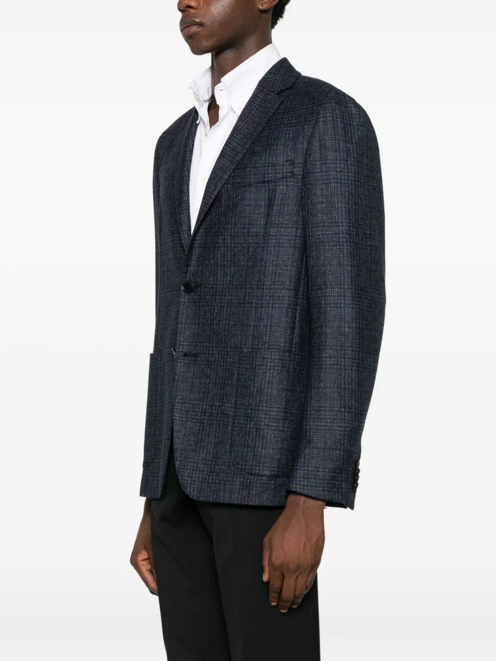 Zegna Geruite blazer Blauw