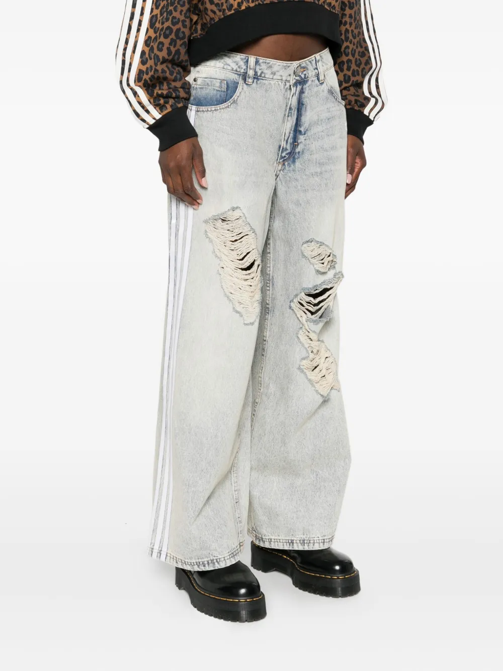 adidas Gerafelde jeans Blauw