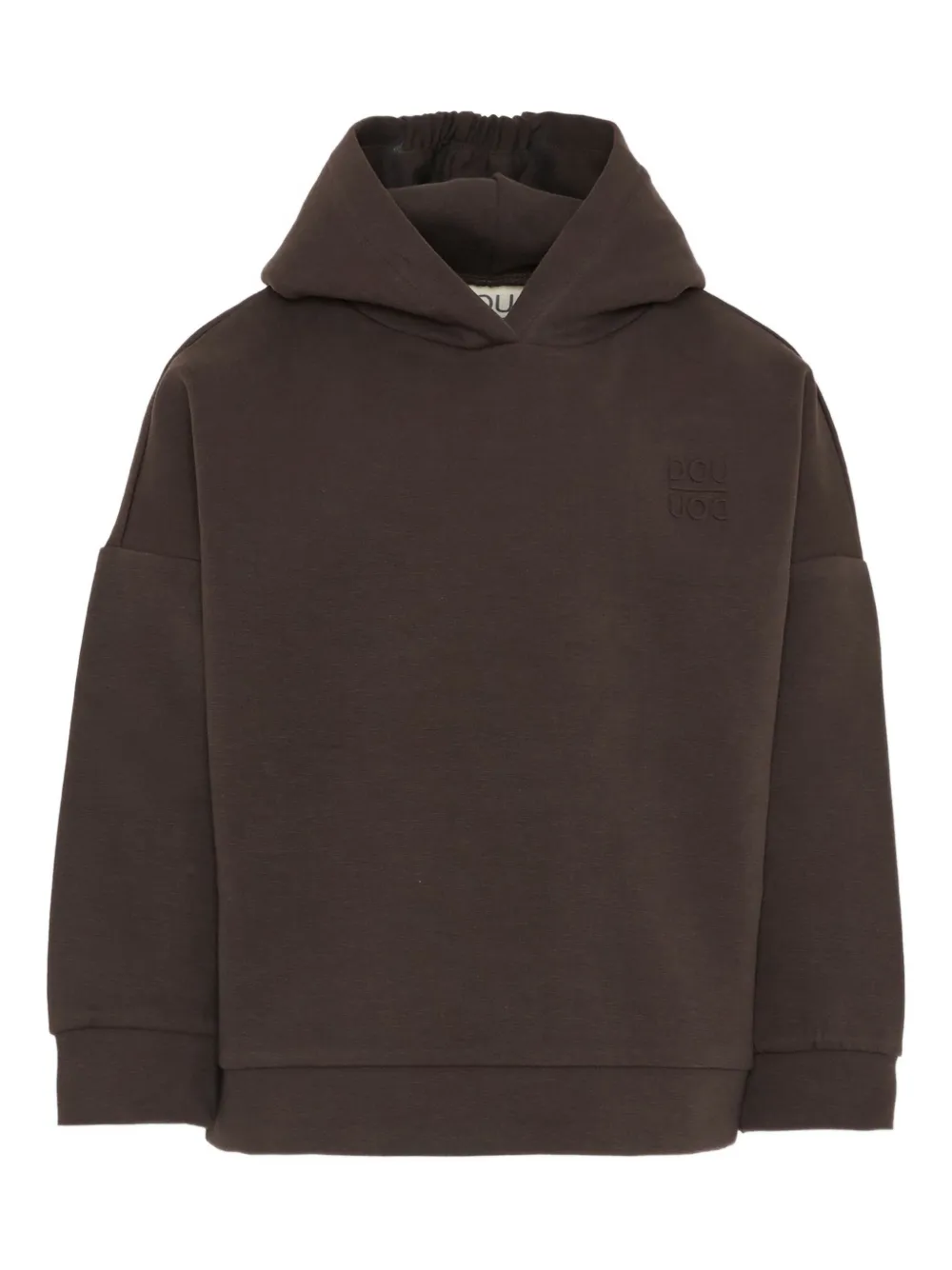Douuod Hooded Long Sleeves Hoodie In Brown