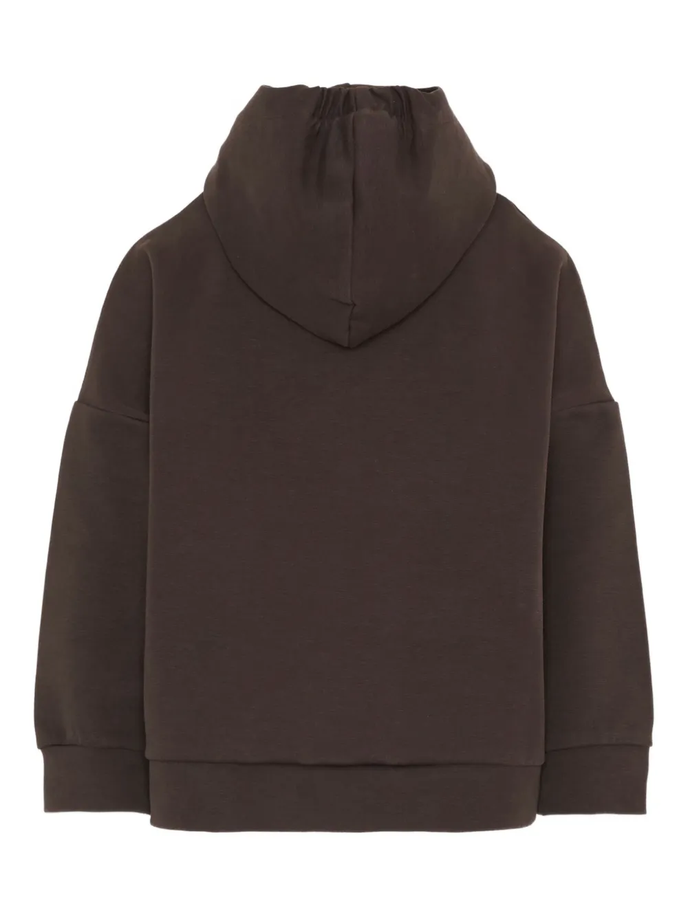 Douuod Hooded Long Sleeves Hoodie In Brown