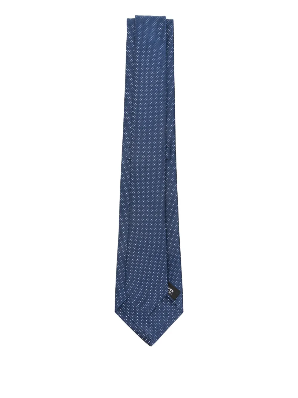 Kiton Stropdas met stippen - Blauw