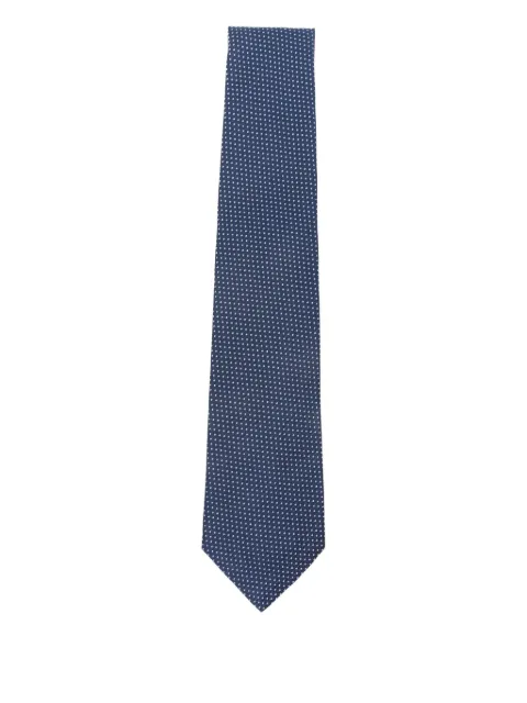 Kiton polka-dot print silk tie
