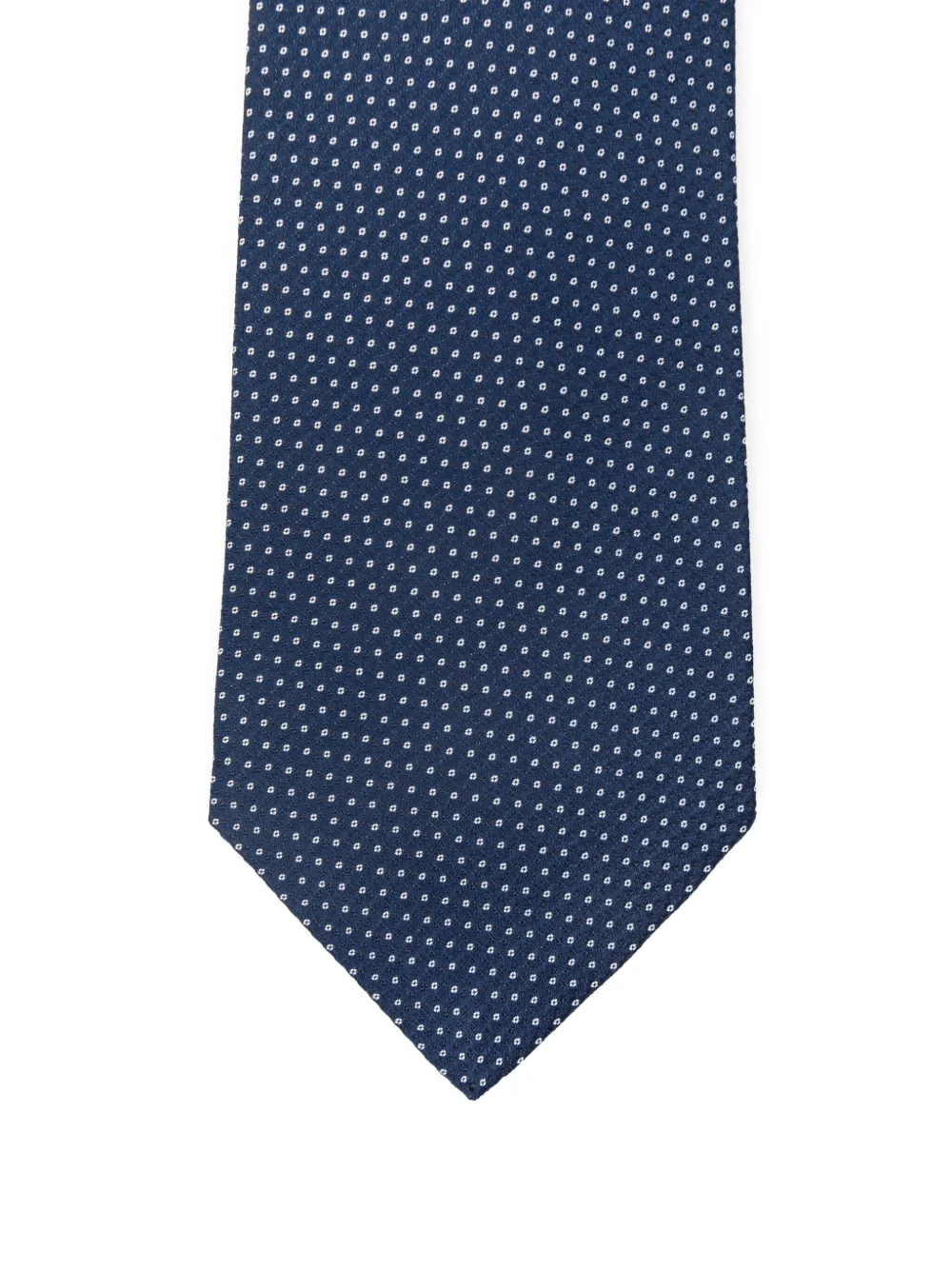 Kiton Zijden stropdas met stippen Blauw