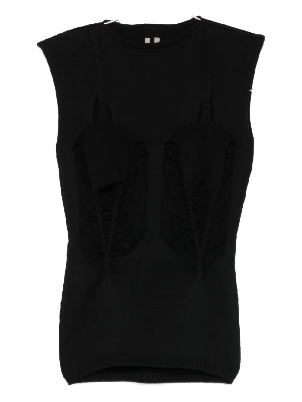Rick Owens Distressed-effect Vest In Black