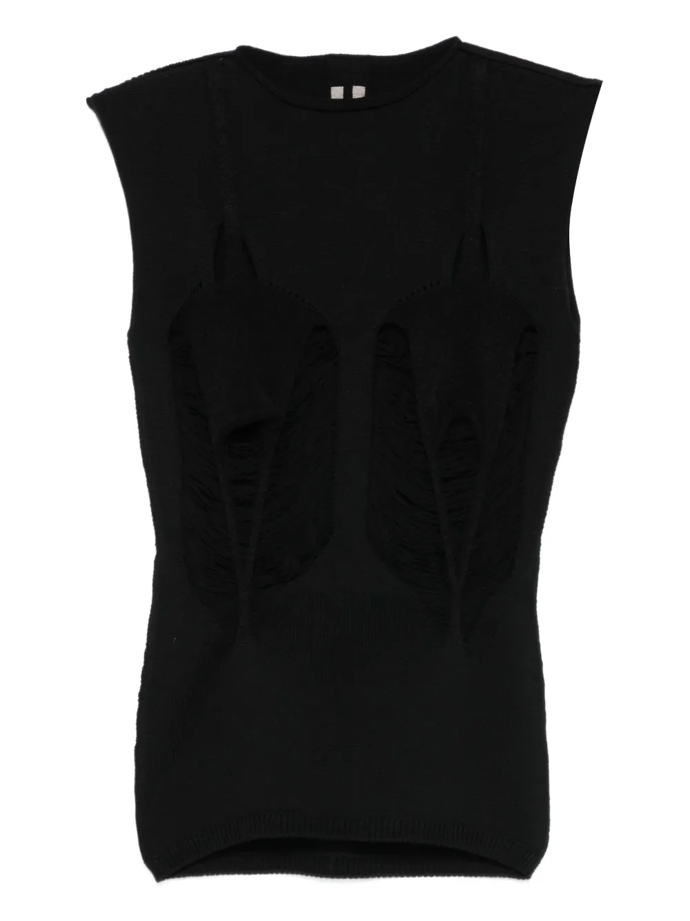 Rick Owens distressed-effect vest | Black | Image 1