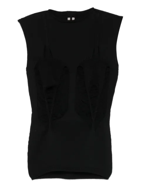 Rick Owens distressed-effect vest